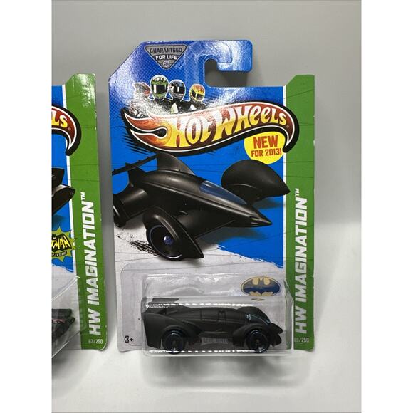 2x Hot Wheels Batmobiles - Batman Live & Classic TV Series Batmobile NEW - Picture 3 of 11